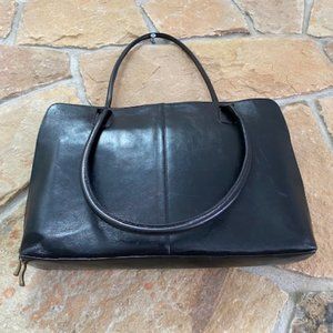Shoulder Black Leather Workbag.